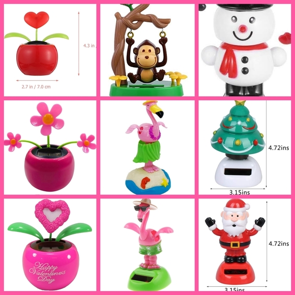 5 Solar Powered Dancing Bobblehead-Suncatcher-2 assorted solars-*Total of 7 - Picture 7 of 16